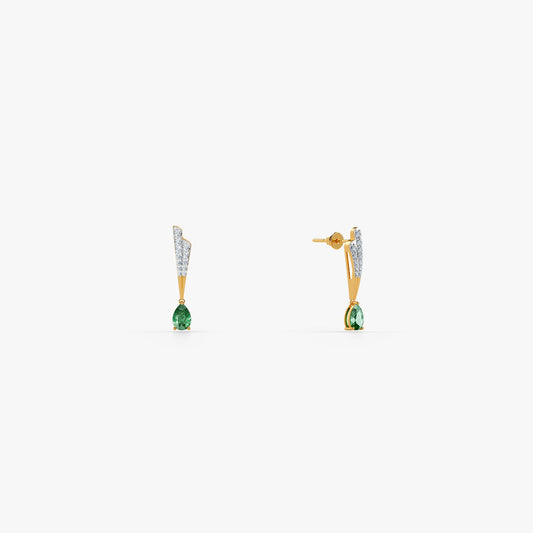 Gold Kiran Lab Grown Diamond Drop Earrings