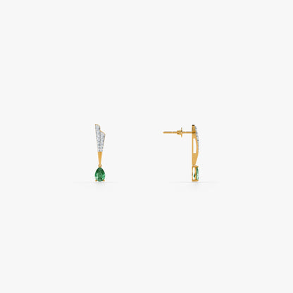 Gold Kiran Lab Grown Diamond Drop Earrings