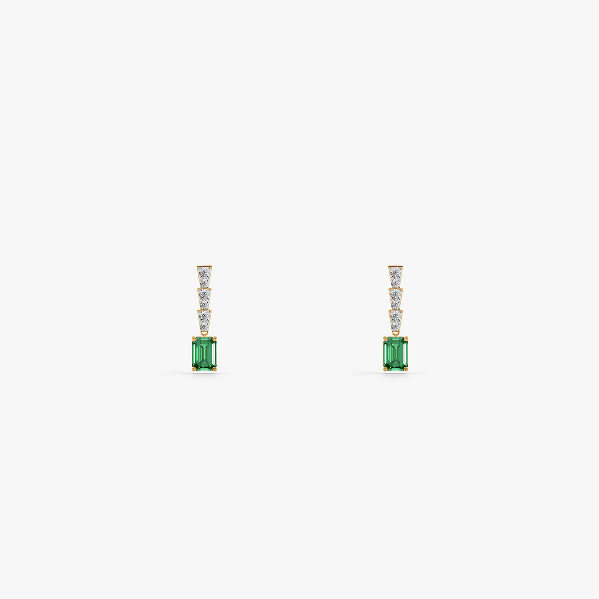 Gold Deepti Lab Grown Diamond Drop Earrings