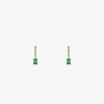 Gold Deepti Lab Grown Diamond Drop Earrings
