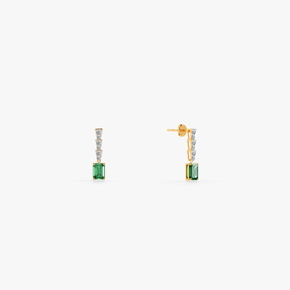 Gold Deepti Lab Grown Diamond Drop Earrings