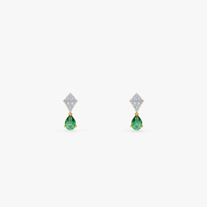 Gold Shadaab Lab Grown Diamond Earrings