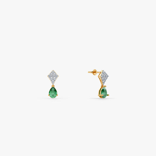 Gold Shadaab Lab Grown Diamond Earrings