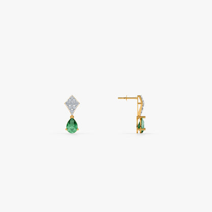 Gold Shadaab Lab Grown Diamond Earrings