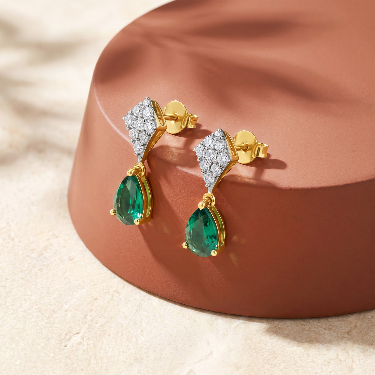 Gold Shadaab Lab Grown Diamond Earrings