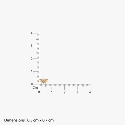 Gold Hanabira Lab Grown Diamond Studs
