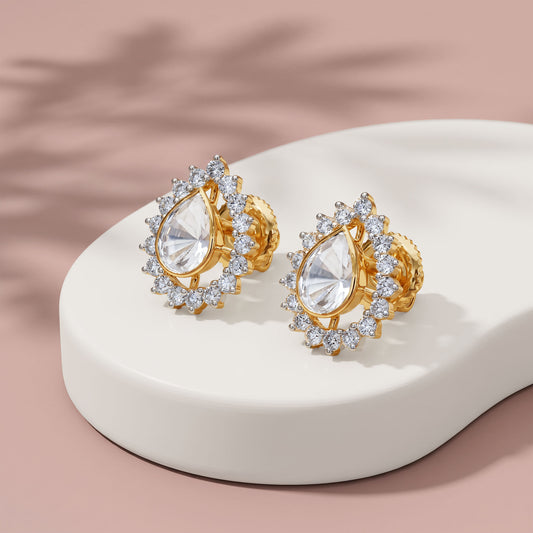 Gold Mehrunisa Lab Grown Diamond Studs