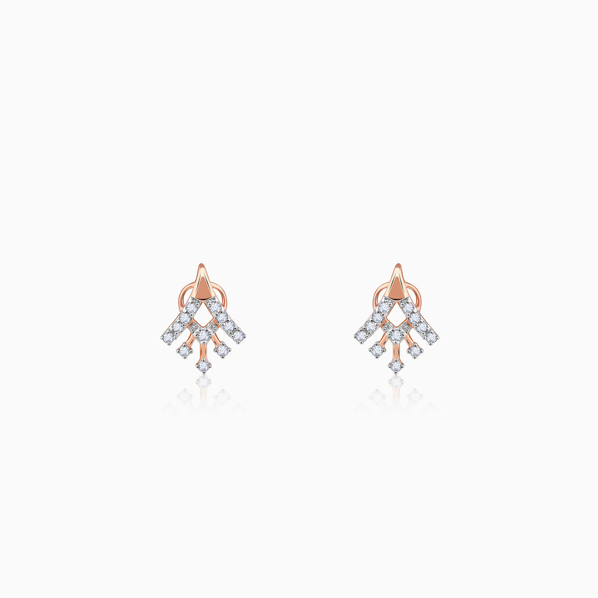 Rose Gold Benignant Diamond Earrings