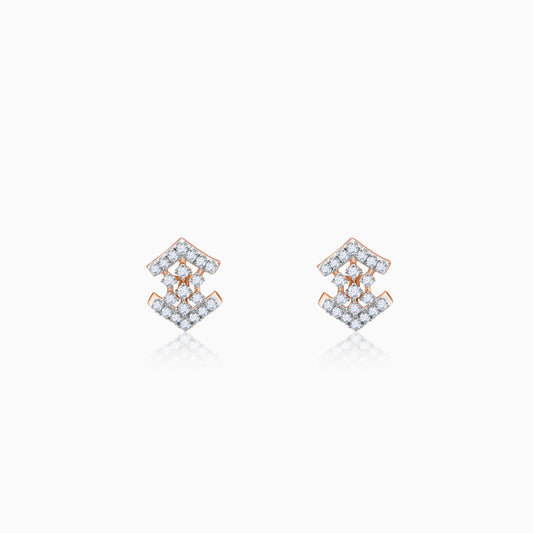 Rose Gold Aura Diamond Earrings