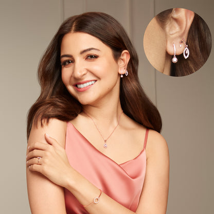 Rose Gold Gleam Diamond Earrings