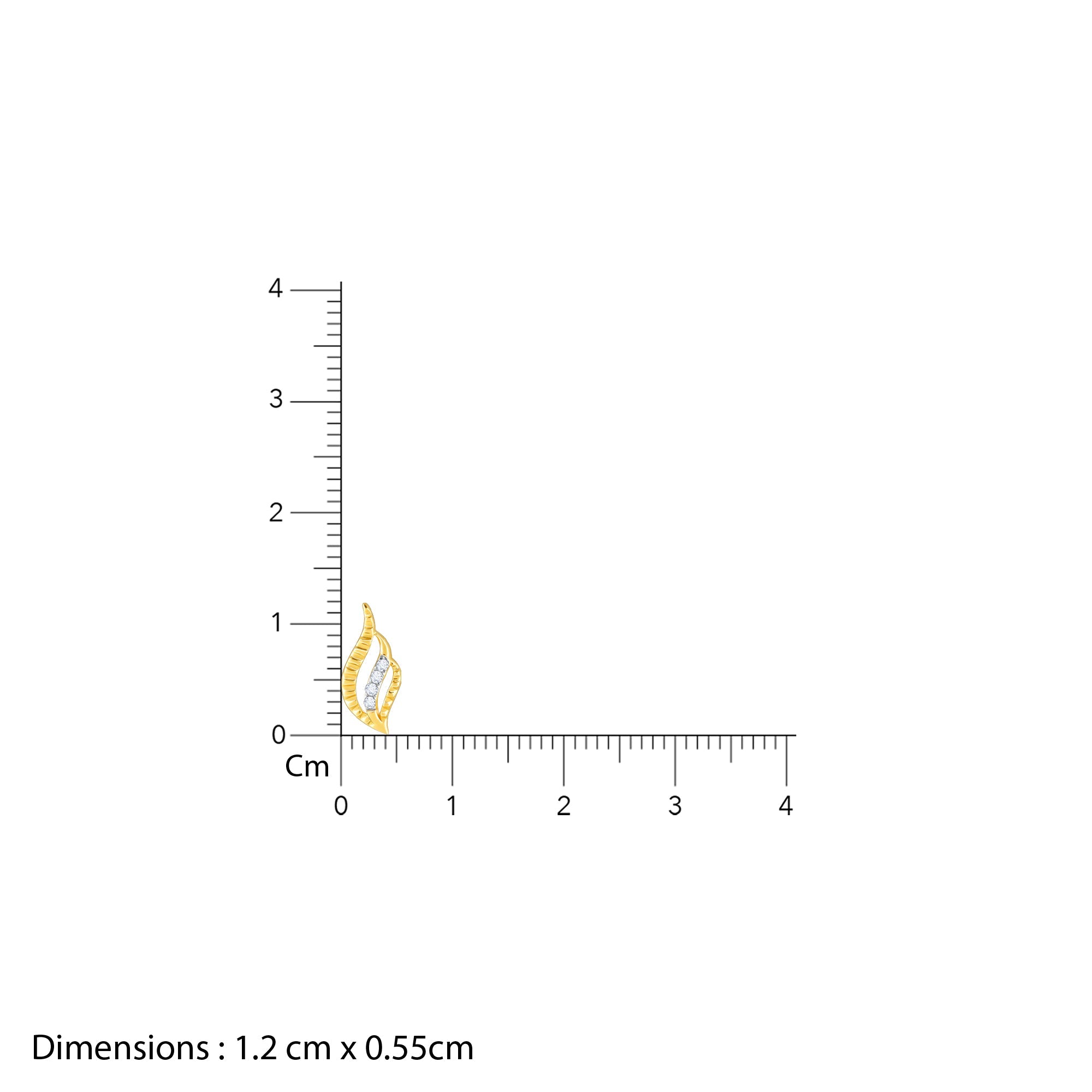 Gold Eternal Flame Diamond Earrings - view 5