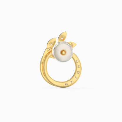 Gold Corsage Diamond Earrings