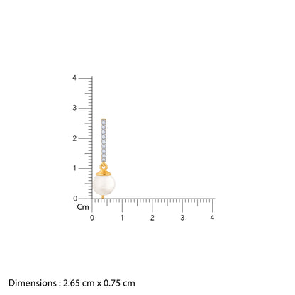 Gold Pearly Perfect Lab Grown Diamond Earrings