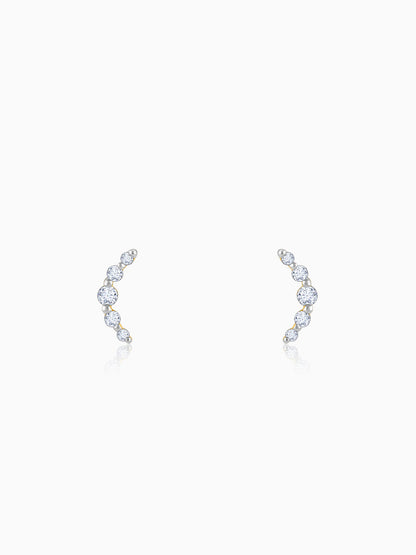 Gold Arc of Beauty Lab Grown Diamond Earrings