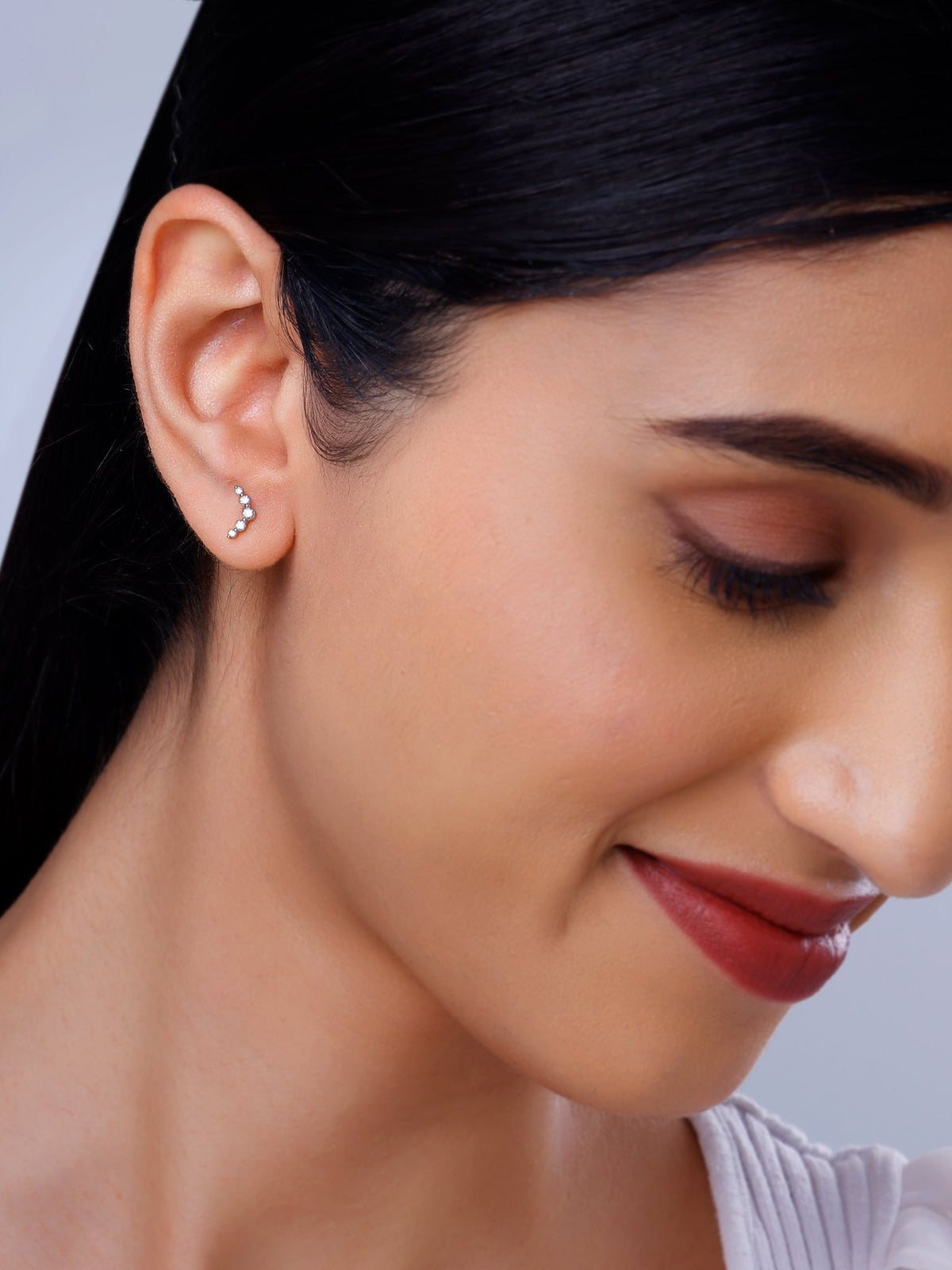 Gold Arc of Beauty Lab Grown Diamond Earrings