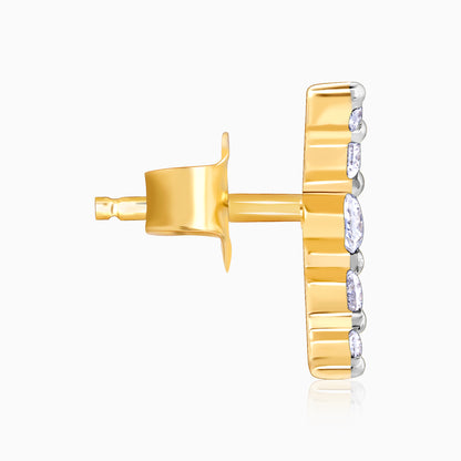 Gold Arc of Beauty Lab Grown Diamond Earrings