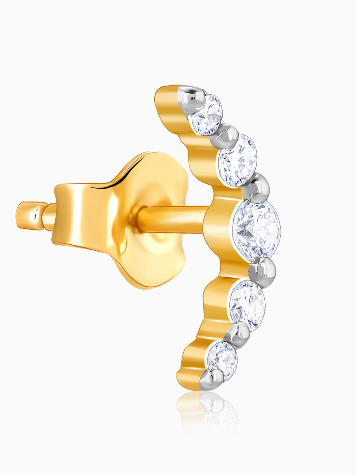 Gold Arc of Beauty Lab Grown Diamond Earrings