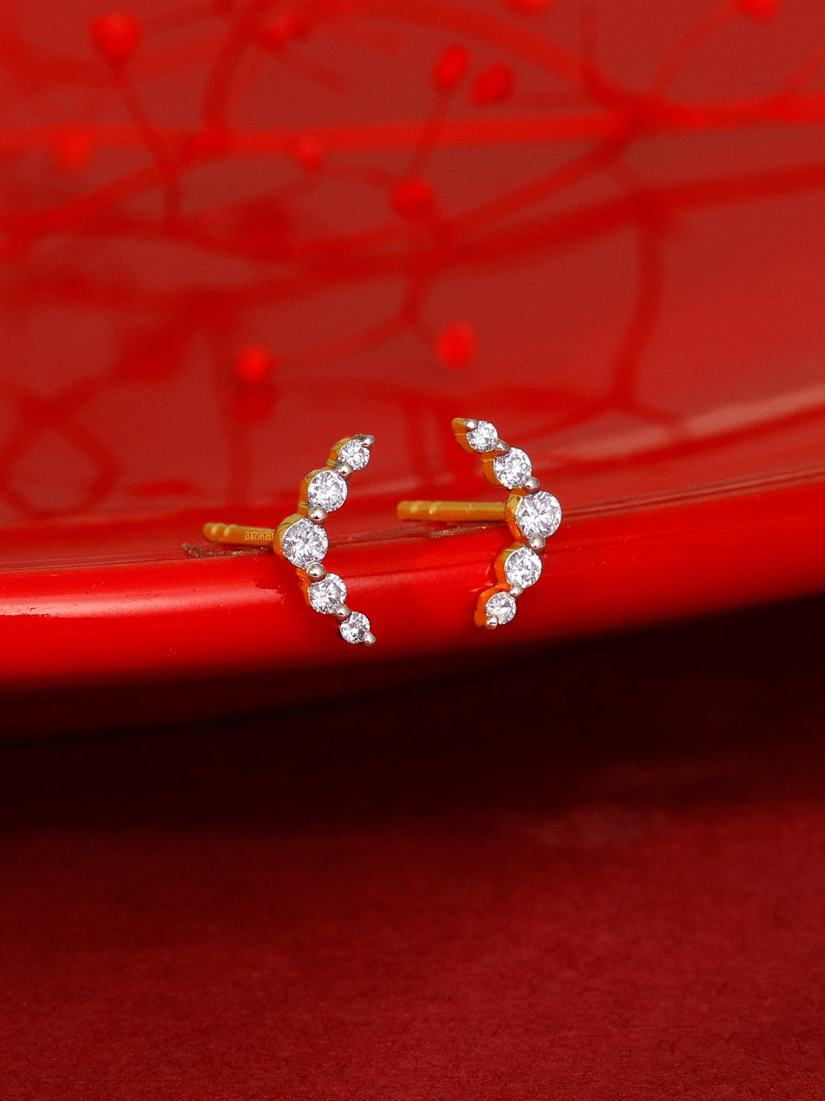 Gold Arc of Beauty Lab Grown Diamond Earrings
