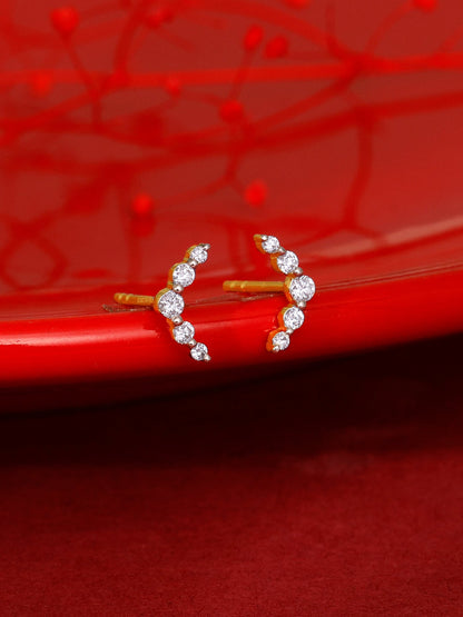 Gold Arc of Beauty Lab Grown Diamond Earrings