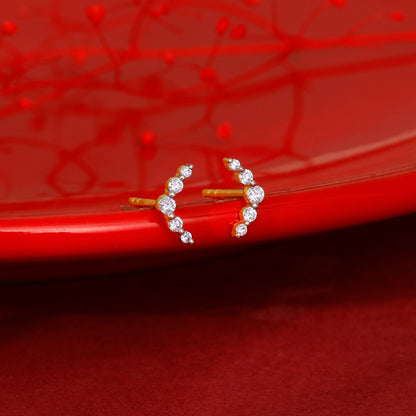 Gold Arc of Beauty Lab Grown Diamond Earrings