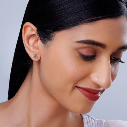 Gold Beauty In Nature Lab Grown Diamond Earrings