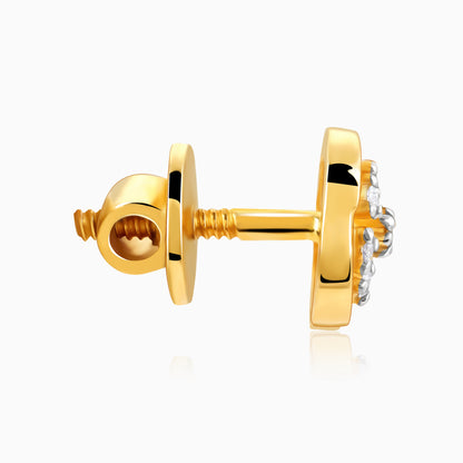 Gold Beauty In Nature Lab Grown Diamond Earrings