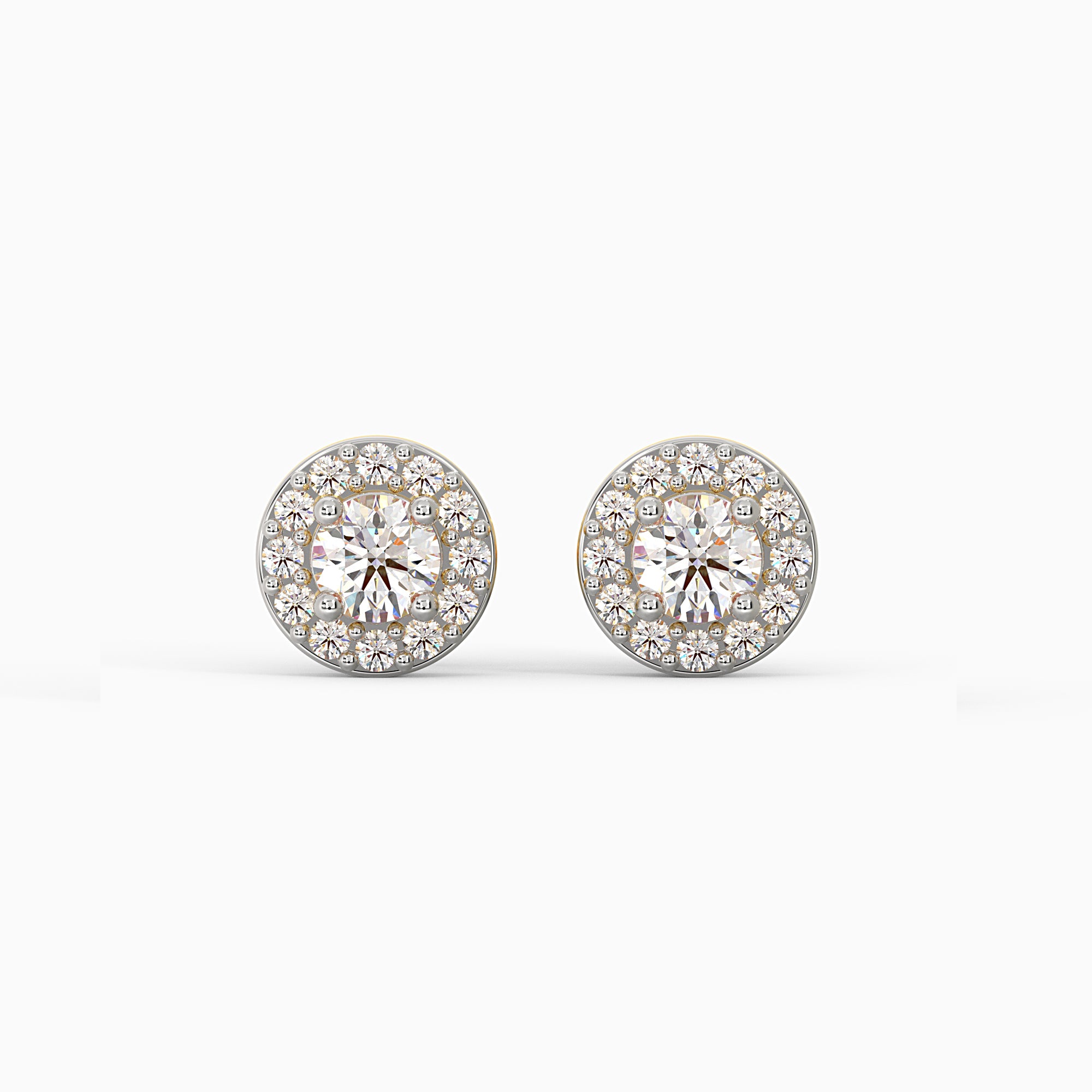 Gold Gorgeous Cluster Diamond Earrings - Image 1