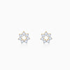 Gold Aureole Diamond Studs