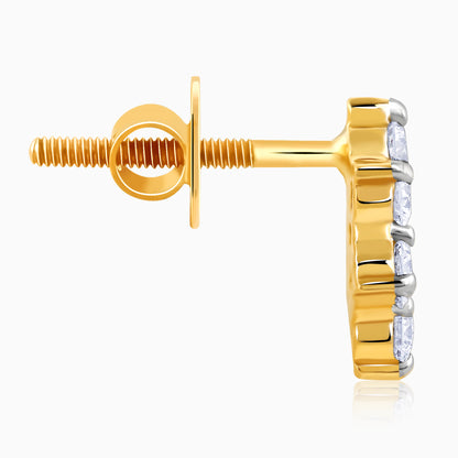 Gold Aureole Diamond Studs
