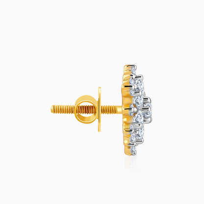 Gold Garden Bloom Diamond Studs
