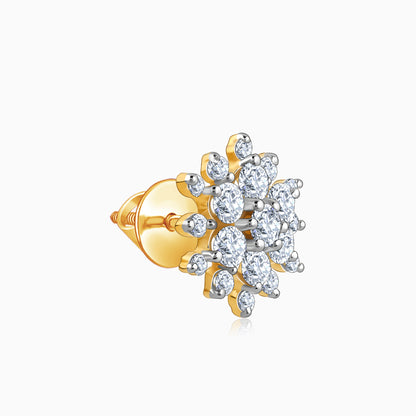 Gold Garden Bloom Diamond Studs