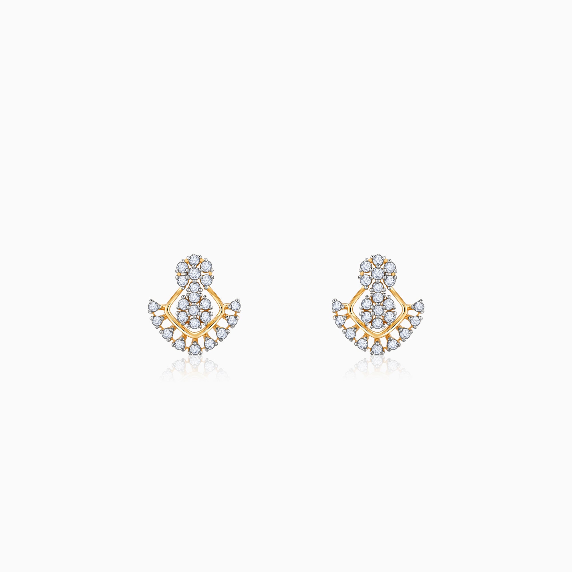 Gold Glided Spark Lab Grown Diamond Earrings - Image 1