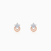 Rose Gold Cosmic Petal Diamond Studs