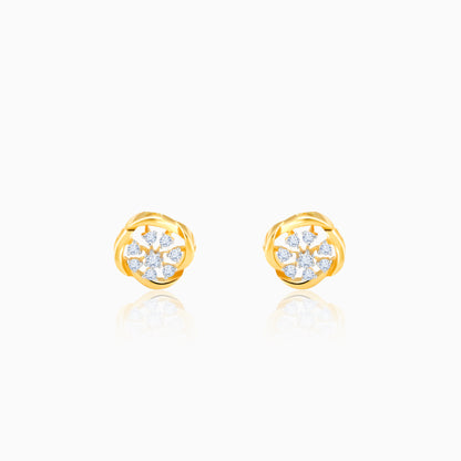 Gold Beauty In Nature Lab Grown Diamond Earrings