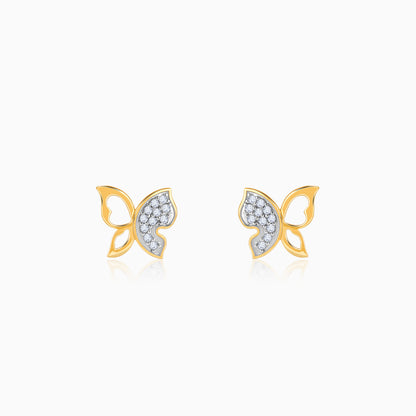 Gold Vlinder Diamond Earrings