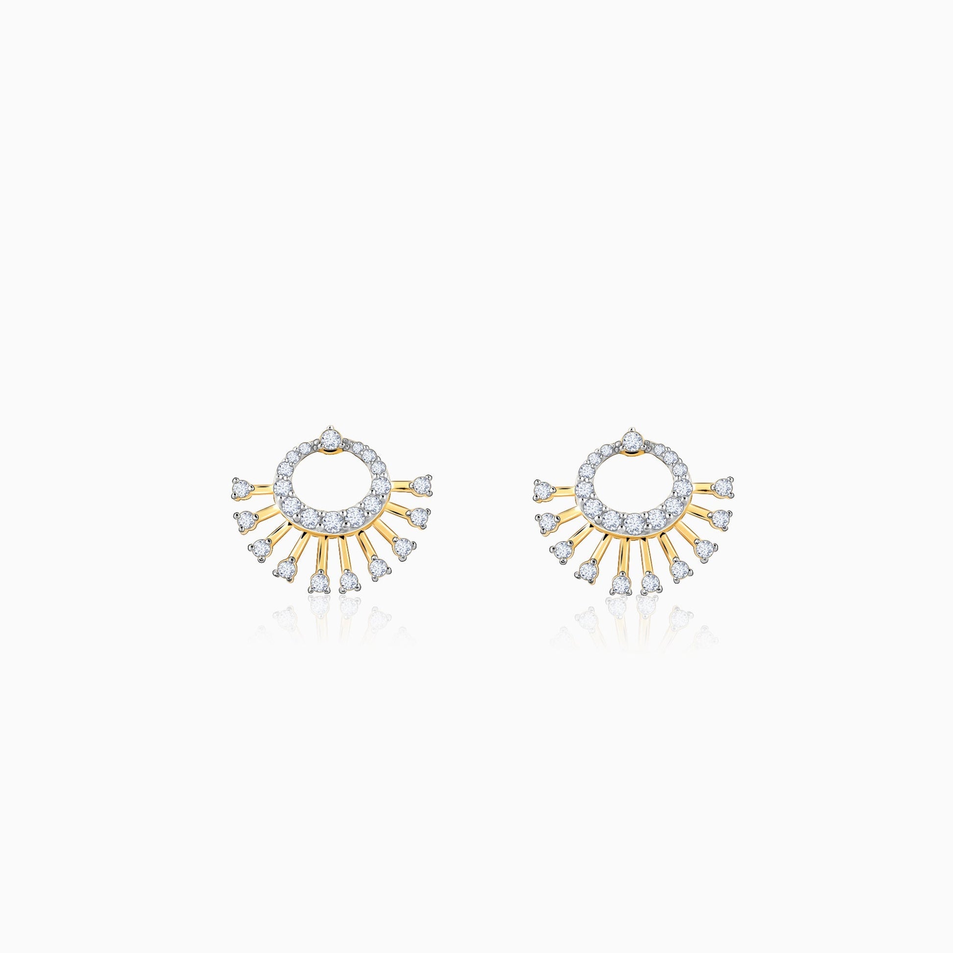 Buy Gold Bella Aura Diamond Earrings Online GIVA Jewellery