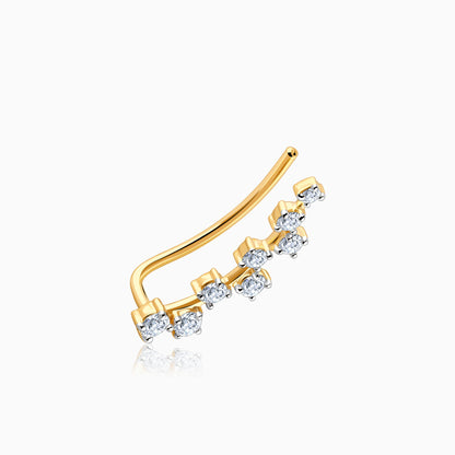 Gold Delightful Sparkle Diamond Ear Cuffs