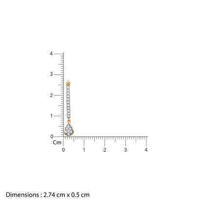 Gold Twilight Tear Lab Grown Diamond Hoop Earrings