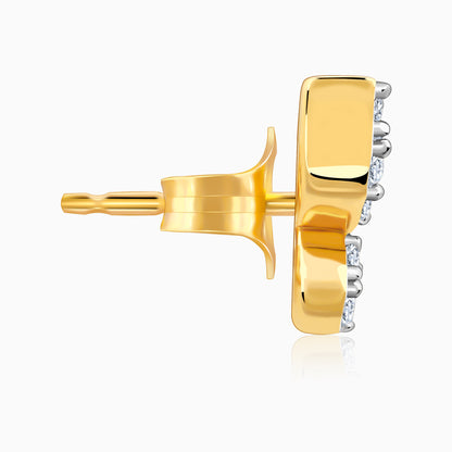 Gold Blissful Butterfly Lab Grown Diamond Earrings