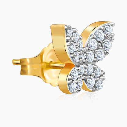 Gold Blissful Butterfly Lab Grown Diamond Earrings