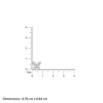 Butterfly gold earrings with lab-grown diamonds