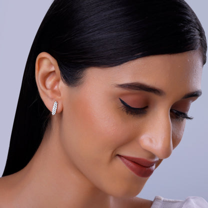 Gold Baroque Diamond Earrings