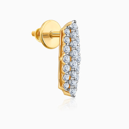 Gold Baroque Diamond Earrings