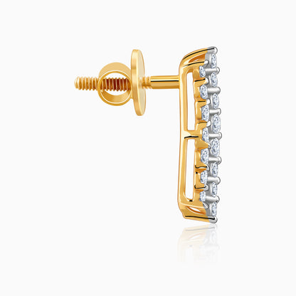 Gold Baroque Diamond Earrings