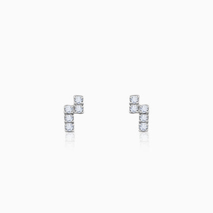 Gold Bolt Lab Grown Diamond Earrings