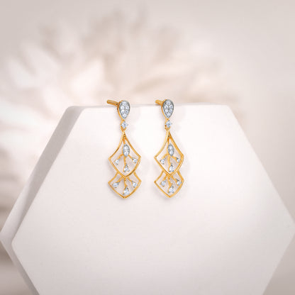 Gold Layered Luxe Lab Grown Diamond Earrings