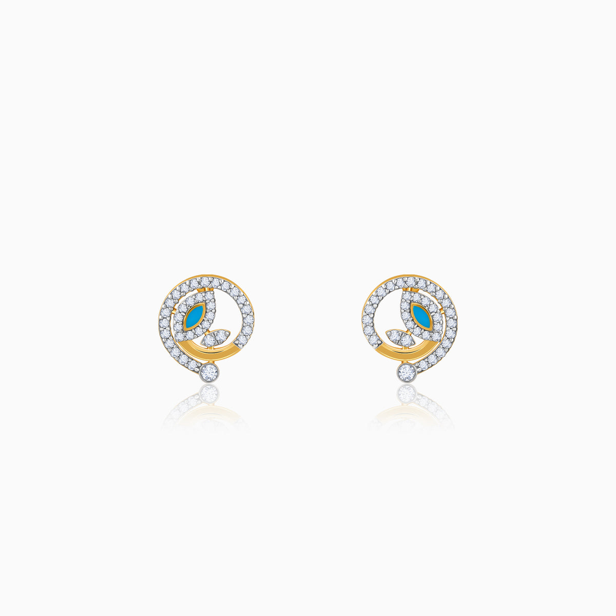 Gold Sparkling Netra Lab Grown Diamond Studs