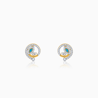 Gold Sparkling Netra Diamond Studs - gold earrings for women