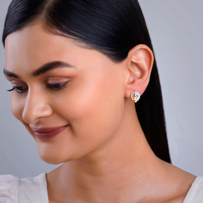 Gold Sparkling Netra Lab Grown Diamond Studs