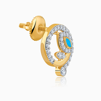 Gold Sparkling Netra Lab Grown Diamond Studs